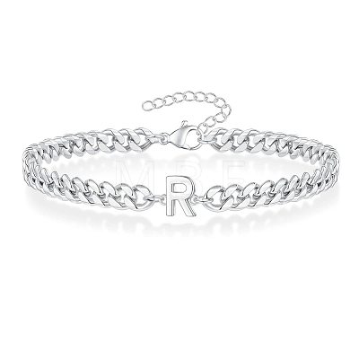 Letter 304 Stainless Steel Link Bracelets FS-WG7830E-42-1