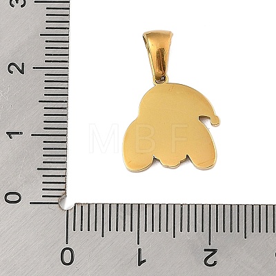 Christmas Theme 304 Stainless Steel Pendants STAS-R007-01M-G-1