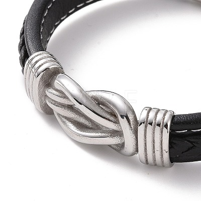 304 Stainless Steel Interlocking Kont Link Bracelet BJEW-G658-01P-1