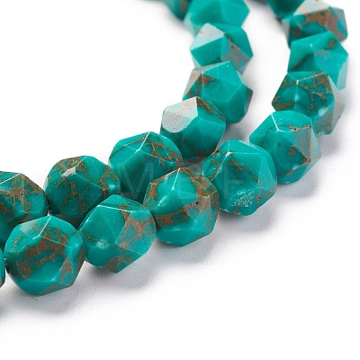 Synthetic Gold Line Turquoise Beads TURQ-F016-03B-07-1