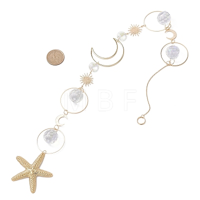 Glass Hanging Suncatchers HJEW-JM04587-1