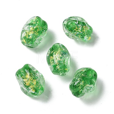 Handmade Foil Lampwork Beads Strands FOIL-Z001-06G-1