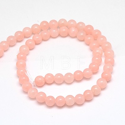 Natural Yellow Jade Beads Strands G-G598-6mm-YXS-22-1