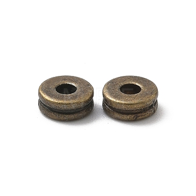 Tibetan Style Flat Round Alloy Spacers Beads X-TIBEP-S293-070AB-LF-1