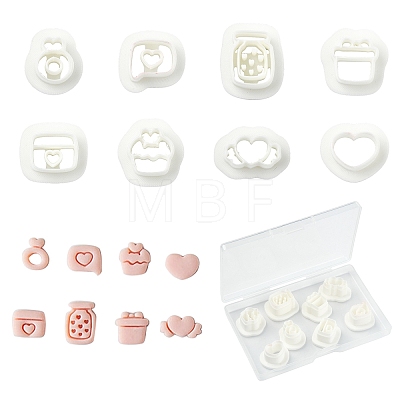 8 Pcs 8 Styles Polymer Clay Earring Cutters Kit ST-CJ0043-094-1