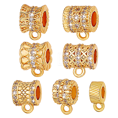 14Pcs 7 Styles Brass Tube Bails KK-AR0004-59-1