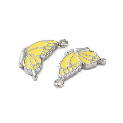 304 Stainless Steel with Enamel Charms STAS-L022-400P-03-1