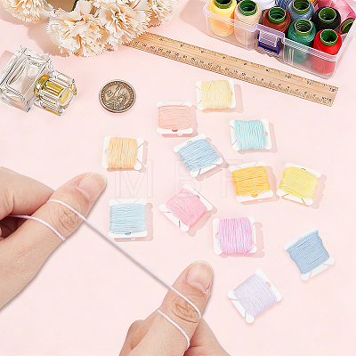 24Pcs 12 Colors Polyester Embroidery Threads DIY-CY0003-60-1