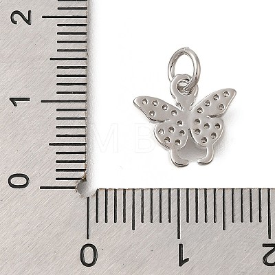 Rack Plating Brass Micro Pave Cubic Zirconia Charms KK-I716-05P-1