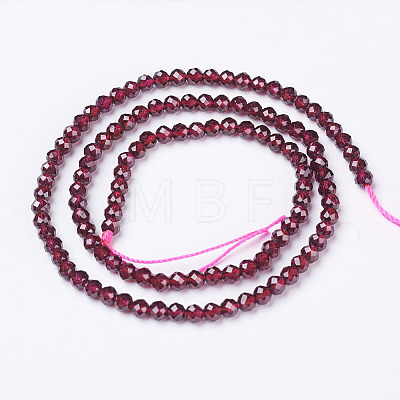 Natural Garnet Beads Strands X-G-D167-B-2mm-1