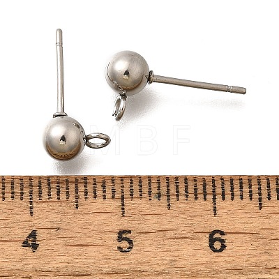 201 Stainless Steel Stud Earring Findings STAS-R156-01P-03-1