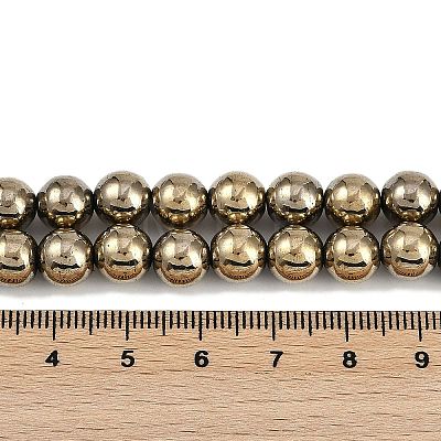 Electroplated Synthetic Magnetic Hematite Beads Strands G-G174-L01-03-1