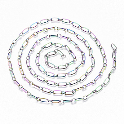 Ion Plating(IP) 304 Stainless Steel Figaro Chains CHS-S006-JN953-3-1