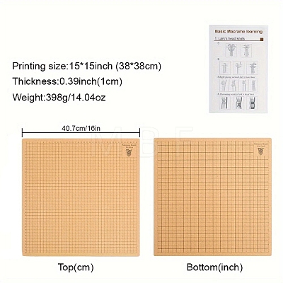 Square Cork Crochet Blocking Board for Handmade DIY Knitting & Crochet PW-WGF4543-04-1