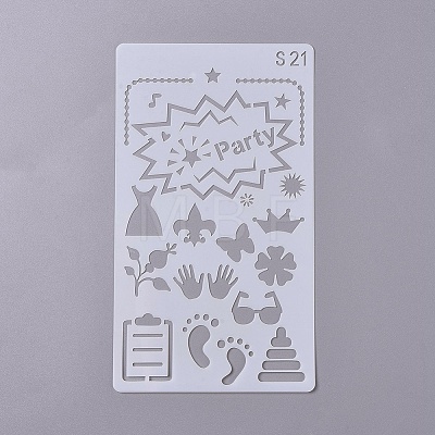 (Clearance Sale)Plastic Drawing Stencil DIY-WH0155-05-1