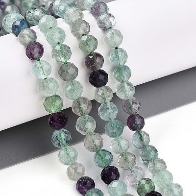 Natural Fluorite Beads Strands G-S345-6mm-31-1