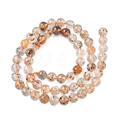 Natural Herkimer Diamond Beads Strands G-Z115-C03-6mm-1
