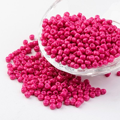 6/0 Baking Paint Glass Seed Beads X-SEED-S003-K5-1