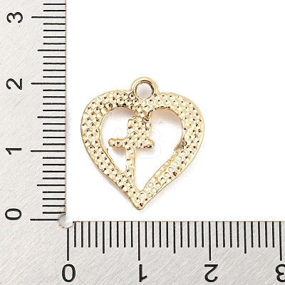 UV Plating Alloy Rhinestone Pendants PALLOY-D026-05G-1