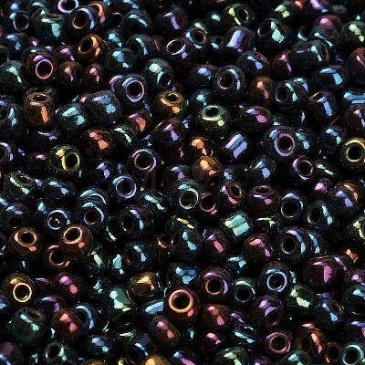 6/0 Electroplated Iris Round Glass Seed Beads X-SEED-A009-4mm-604-1