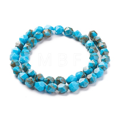 Synthetic Gold Line Turquoise Beads TURQ-F016-03B-03-1