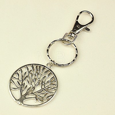 Tibetan Style Tree of life Keychain KEYC-JKC0009-21-1