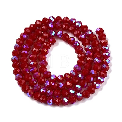 Electroplate Opaque Solid Color Glass Beads Strands EGLA-A044-P3mm-L02-1