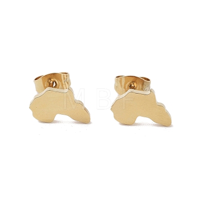 PVD Vacuum Plating 304 Stainless Steel Stud Earrings for Women EJEW-A048-07G-1