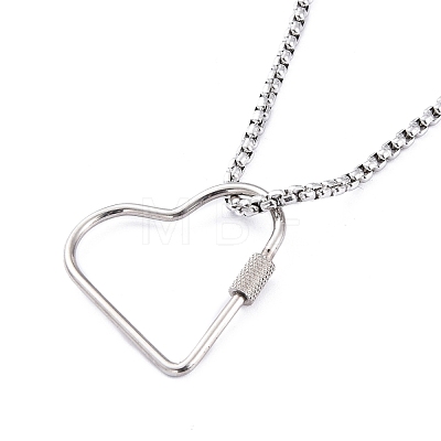 304 Stainless Steel Double Layer Necklaces NJEW-M181-20P-1