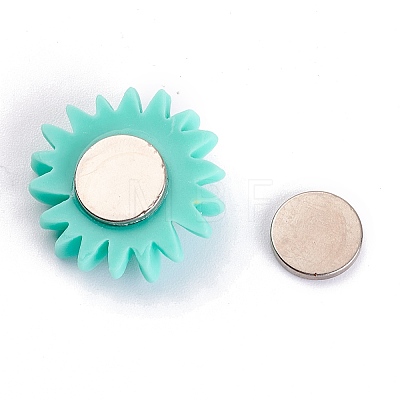 Flower Plastic Diamond Painting Magnet Cover Holder AJEW-M028-03C-1