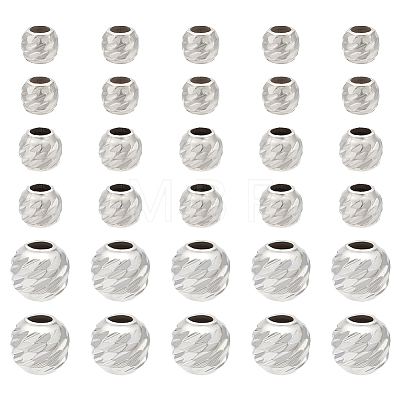 30Pcs 3 Style 925 Sterling Silver Spacer Beads STER-PH0001-28-1