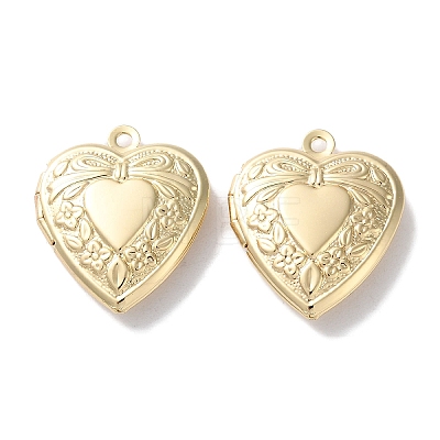 Rack Plating Brass Locket Pendants X-KK-F090-03LG-1