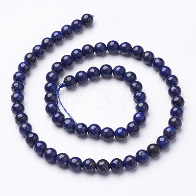 Grade A Round Dyed Natural Lapis Lazuli Beads X1-GSR6mmC123-1