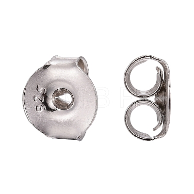 Rhodium Plated 925 Sterling Silver Ear Nuts X-STER-K167-041P-1