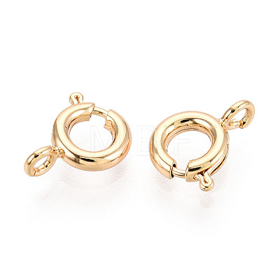Brass Spring Ring Clasps X-KK-Q669-33G-1