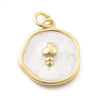 Ocean Theme Brass Enamel Pendants KK-Q029-01H-G-1