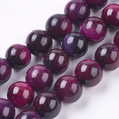 Natural Tiger Eye Beads Strands G-E468-E01-6mm-1