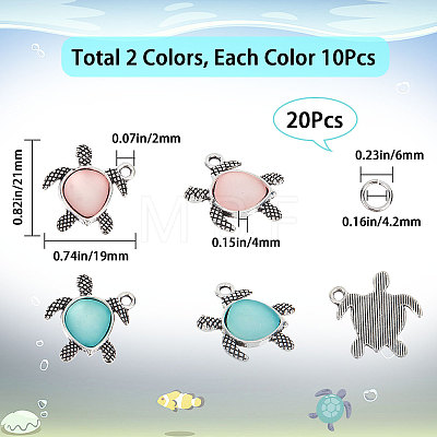 20Pcs 2 Colors Tibetan Style Alloy Pendants FIND-SC0003-89-1