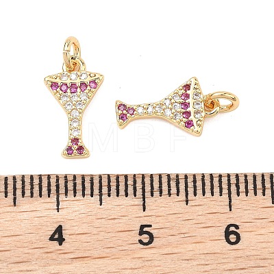SHEGRACE Brass Micro Pave Cubic Zirconia Pendants XGRQ1U439-381G-1