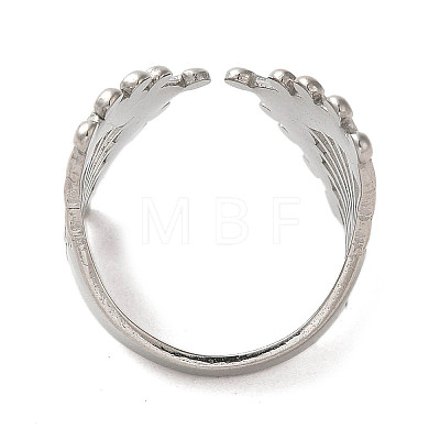 304 Stainless Steel Open Cuff Ring RJEW-C068-06A-P-1