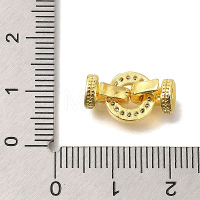 Rack Plating Ring Brass Micro Pave Cubic Zirconia Fold Over Clasps KK-F883-19G-01-1