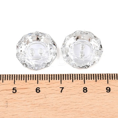 Acrylic Rhinestone Buttons X-BUTT-J003-01-1