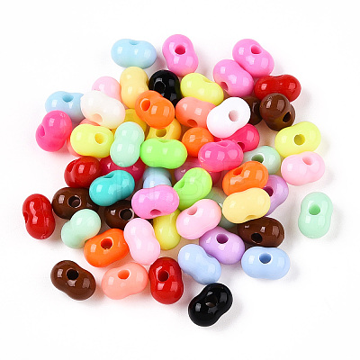 Opaque Acrylic Beads X-OACR-F011-18-1