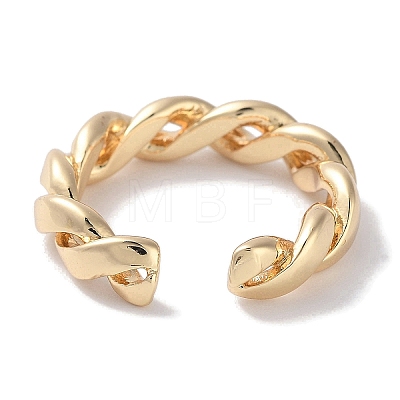 Brass Cuff Rings RJEW-G310-08G-1