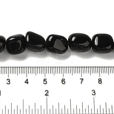 Natural Black Onyx(Dyed & Heated) Beads Strands G-NH0017-B06-02-1