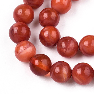 Glass Round Beads Strands GLAA-M044-01P-1