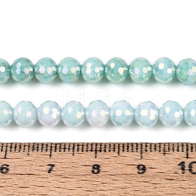 Anti-Tarnish Electroplate Glass Beads Strands GLAA-N056-6mm-02-1