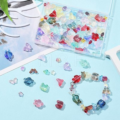 120Pcs 12 Style Transparent Glass Beads Sets GLAA-FS0001-69-1
