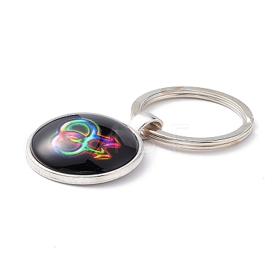Pride Style Glass Keychain KEYC-F033-01J-1