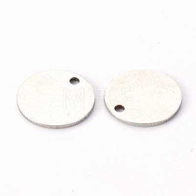 201 Stainless Steel Stamping Blank Tag Pendants X-STAS-T058-12mm-P-1